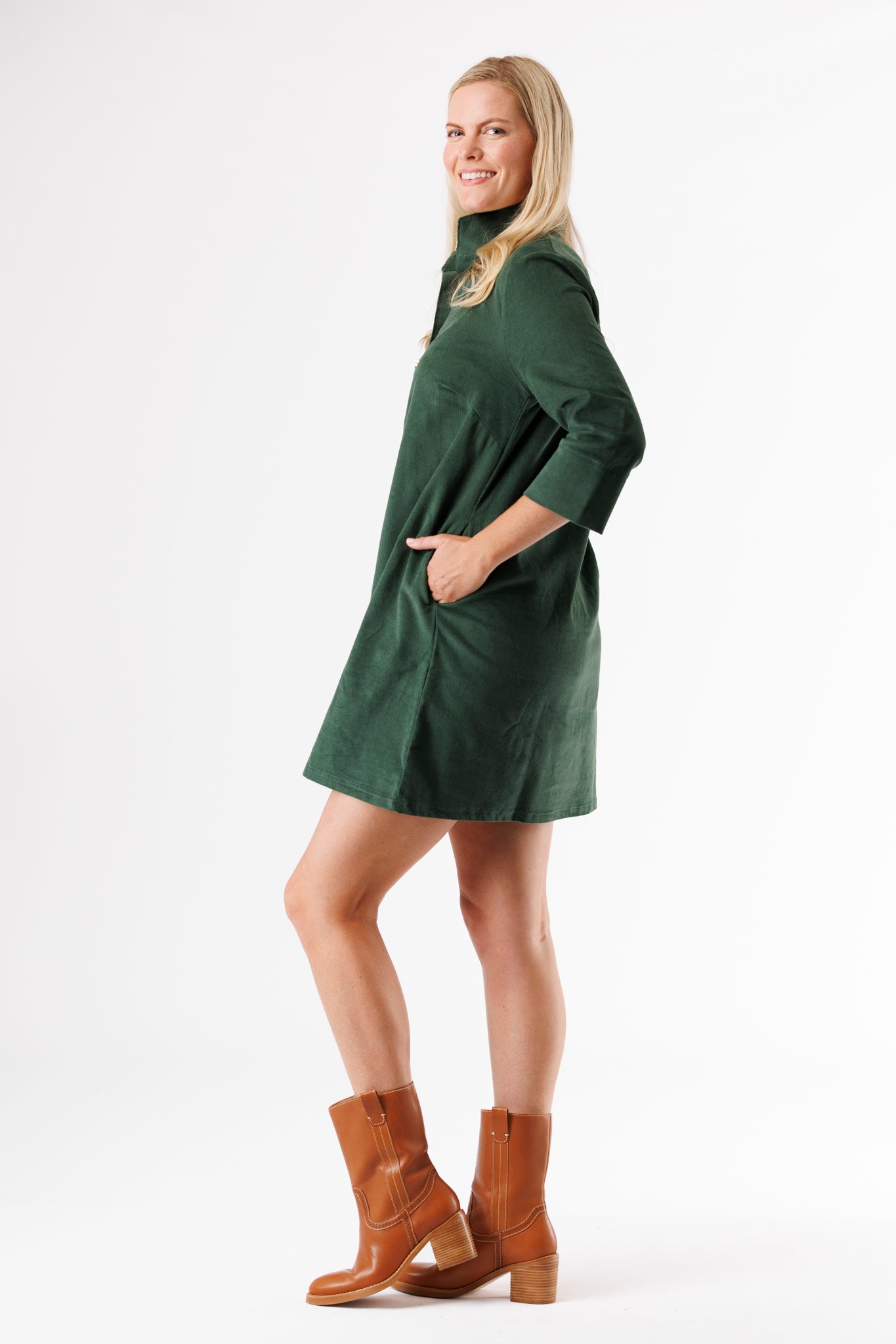 The Sophia Dress - Vine Corduroy