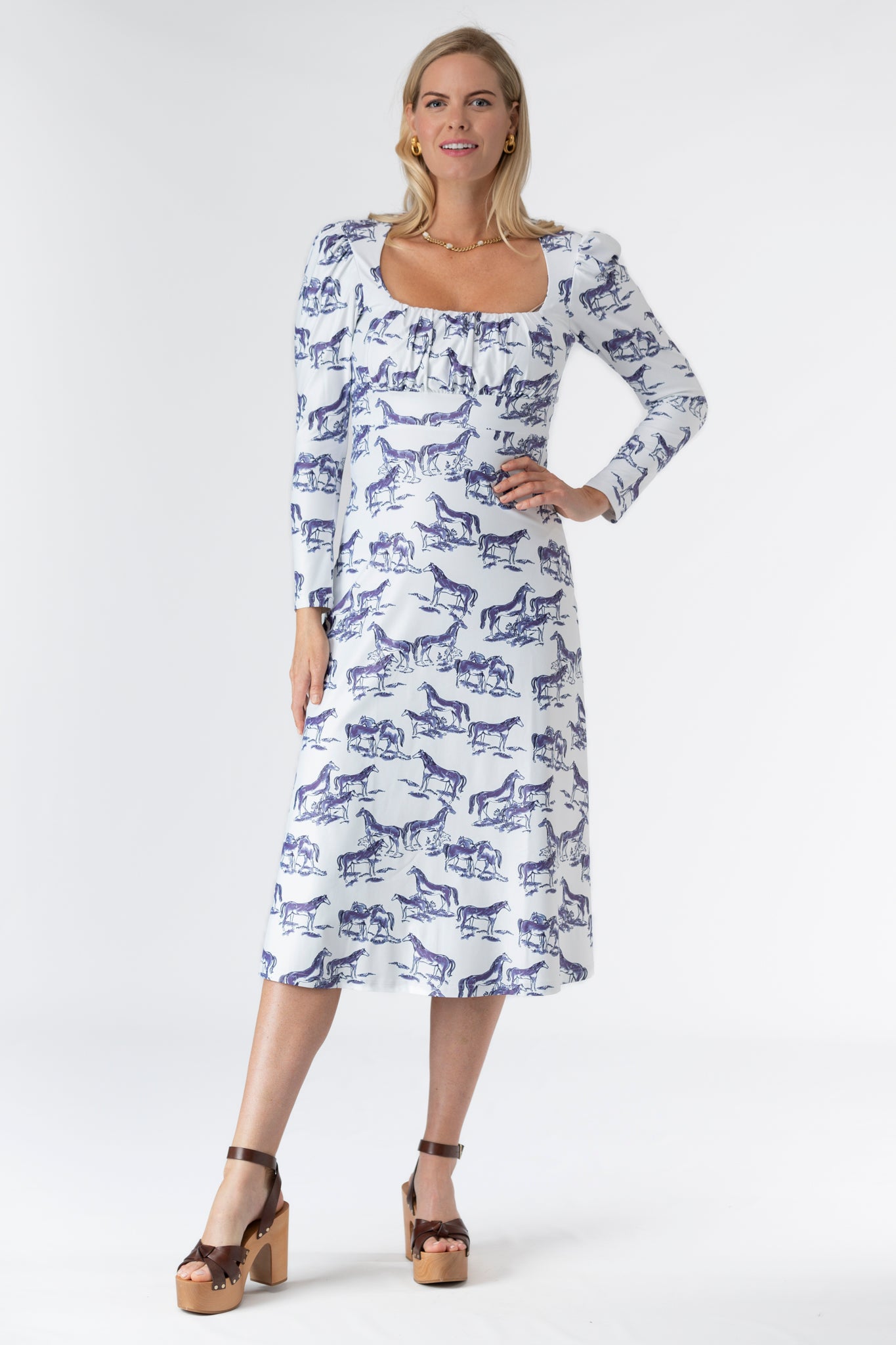 The Emmaline Dress - Wild Horse Toile