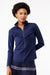 The Frankie Full Zip with Ruffle Detail - Navy