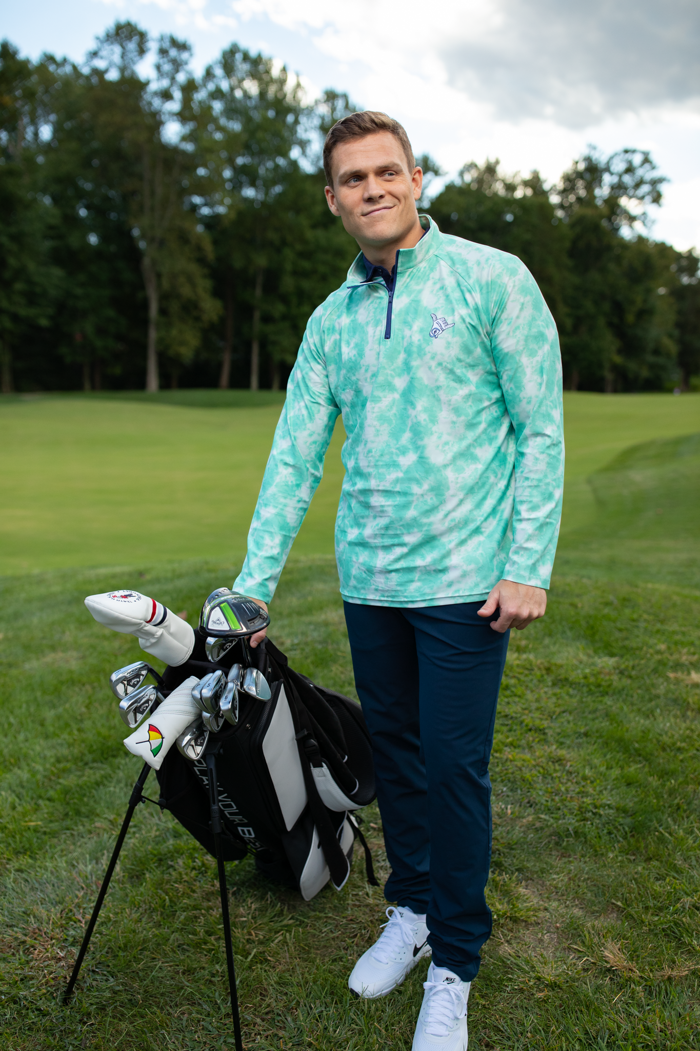 The Captain 1/4 Zip - Golf Hippie Green
