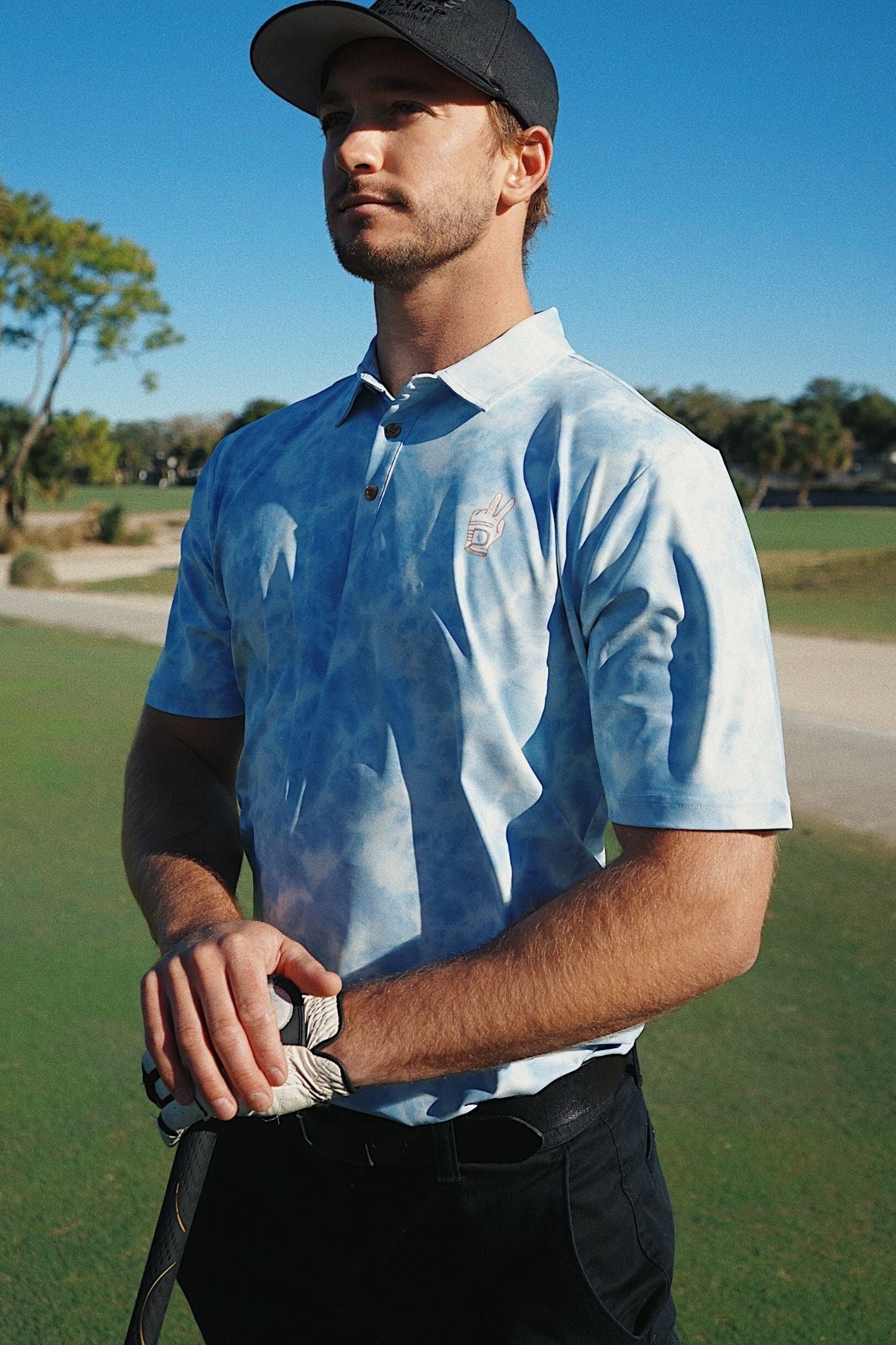 The Smitty Polo - Golf Hippie Blue